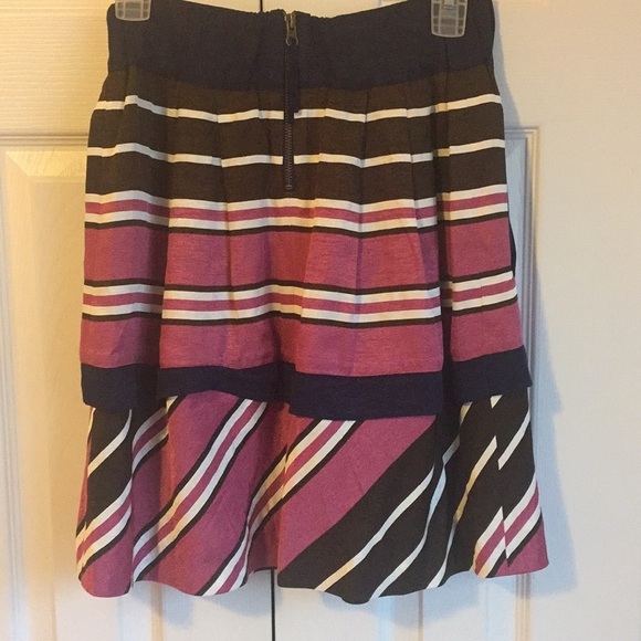 Anthropologie Maeve Striped Layered Skirt Size 2 - Picture 6 of 6